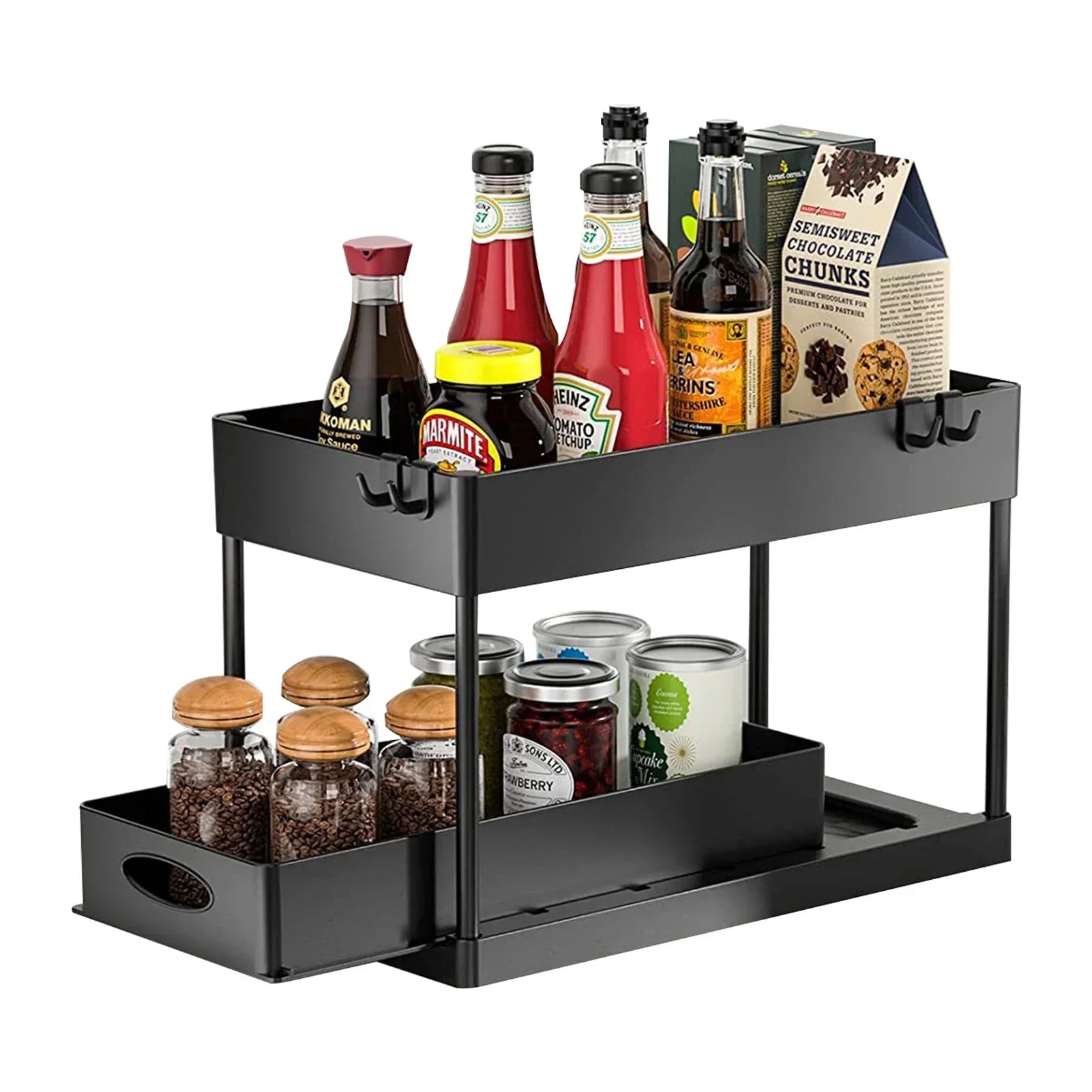 2-Tier Under Sink Sliding Cabinet Organizer